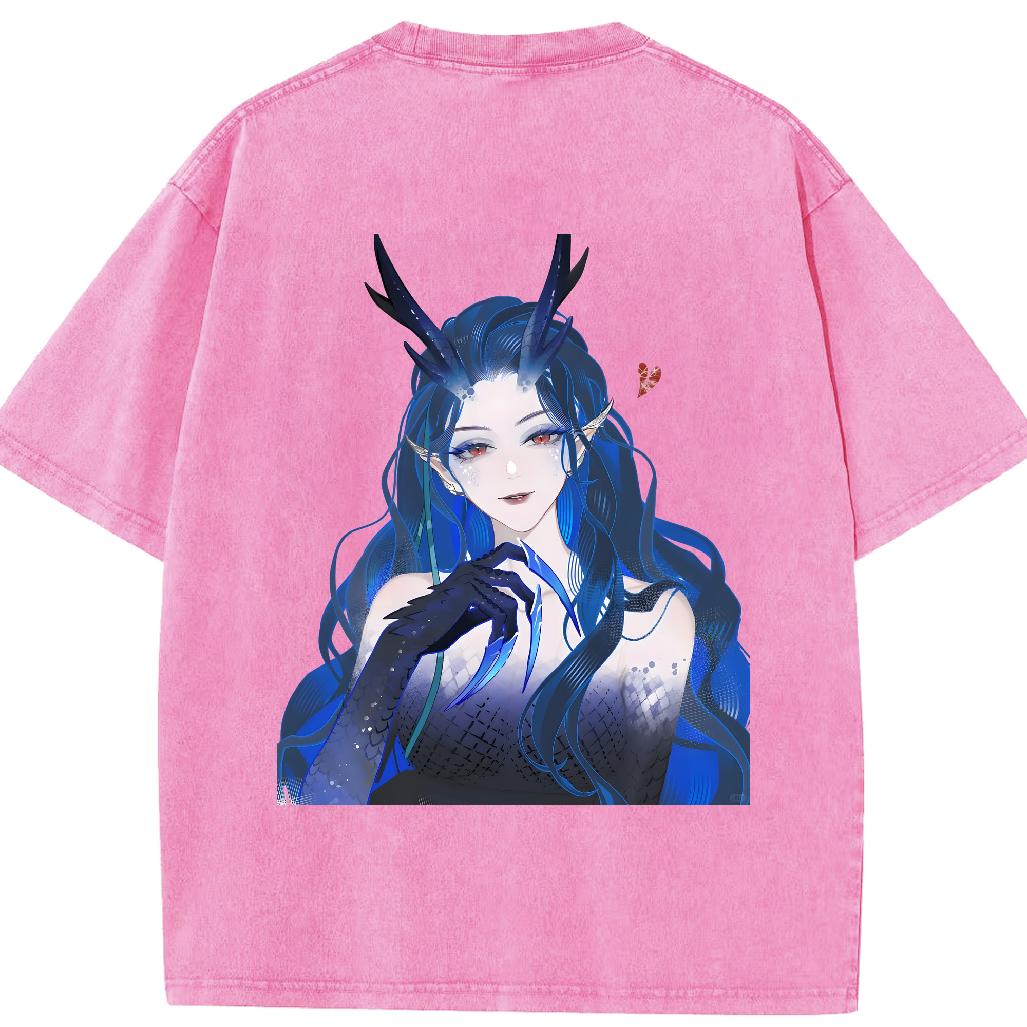 （画像用） Ne Zha 2 ナタ 魔童の大暴れ 綿100% ヴィンテージ風 半袖Tシャツ（背面プリント）